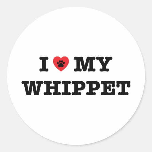 J'Coeur Mes Stickers Whippet (Devant)
