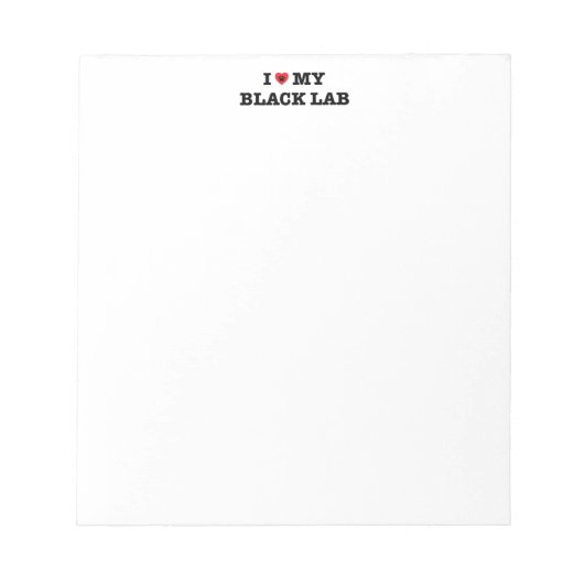 J'Coeur Mon Bloc-notes Black Lab (Devant)