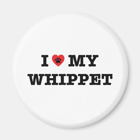 J'Coeur Mon Magnet Whippet (Devant)