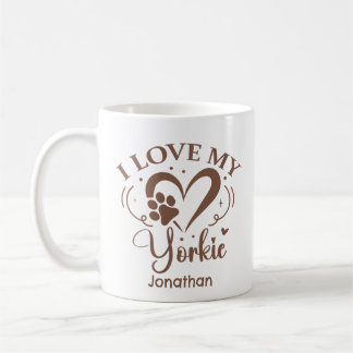 J'Coeur Mon Yorkie Mug Personnalisé Café