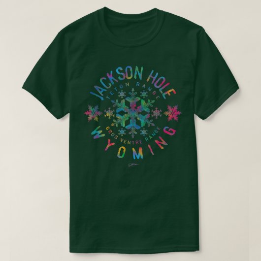 JCombs Jackson Hole, Wyoming, Snow 351 T-shirt (Design voorkant)