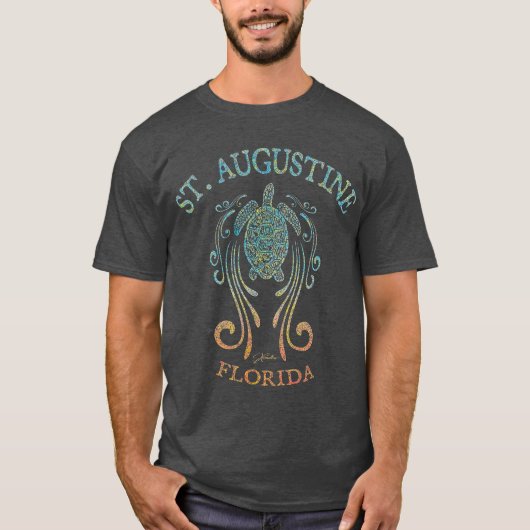 JCombs St Augustine FL Zee Turtle in the T T-shirt (Voorkant)