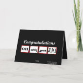 JD-graad - AANGEPASTE NAAM - Gefeliciteerd Kaart (Achterkant)