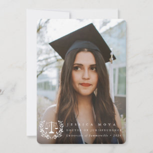 JD Law Schalen+Laurierkrans Witte Overlay 2 Foto Aankondiging