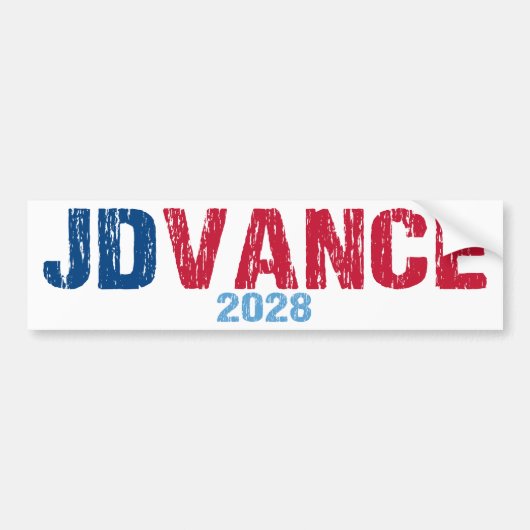JD Vance 2028 (disc) Bumpersticker (Voorkant)