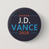 JD Vance 2028 Republikeins Patriottisch Ronde Button 5,7 Cm (Voorkant)