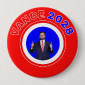 JD VANCE 2028 RONDE BUTTON 4,0 CM (Voorkant)