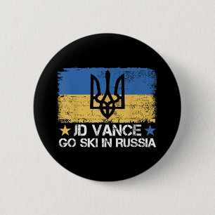 JD Vance Go Ski in Rusland Grappig Gezegde _ Trump Ronde Button 5,7 Cm