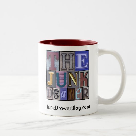JDLogo, JunkDrawerBlog.com Tweekleurige Koffiemok (Rechts)