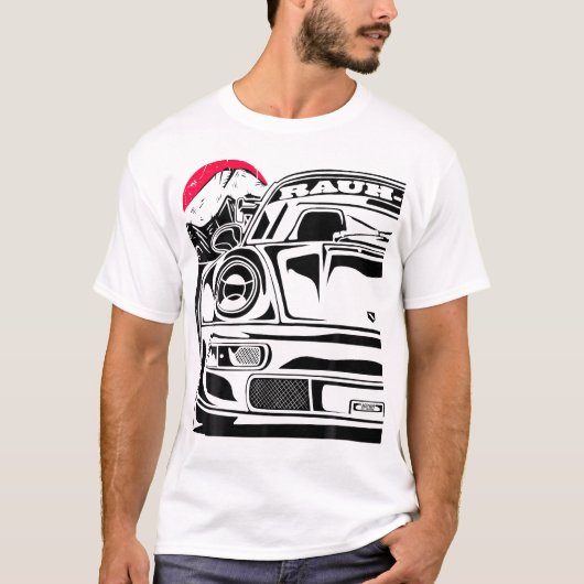 JDM Japan Automotive Retro Race Mannen  Tun T-shirt (Voorkant)