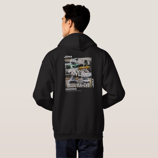 JDM Mazda RX-7 FD Basic Hooded Sweatshirt (Achterkant volledig)
