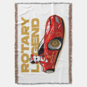 JDM RED ROTARY DRIFT LEGENDE DEKEN (Voorkant Verticaal)