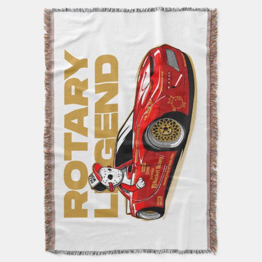 JDM RED ROTARY DRIFT LEGENDE DEKEN (Voorkant Verticaal)