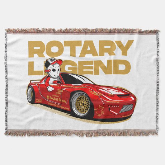 JDM RED ROTARY DRIFT LEGENDE DEKEN (Voorkant)