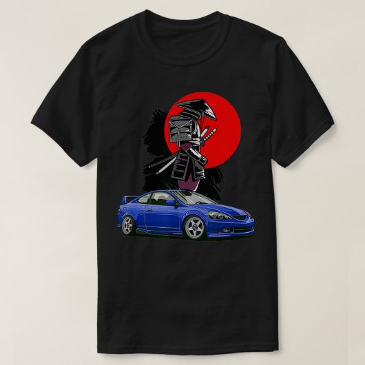 JDM RSX Auto Tuning Japan Samurai Sun Drift 1 T-shirt (Design voorkant)