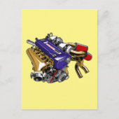 JDM ZESCILINDER TURBOMOTOR BRIEFKAART (Voorkant)