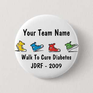 JDRF de teamknoop 2009 van de Lok Ronde Button 5,7 Cm