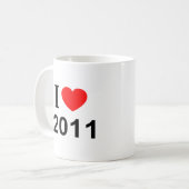 Je ❤️ 2011 J'AIME 2011 J'AIME 2011 Mug (Devant gauche)