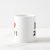 Je ❤️ 2011 J'AIME 2011 J'AIME 2011 Mug (Centre)