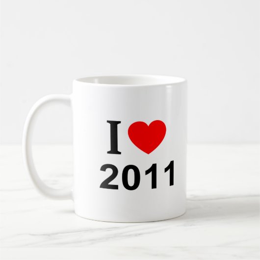 Je ❤️ 2011 J'AIME 2011 J'AIME 2011 Mug (Gauche)