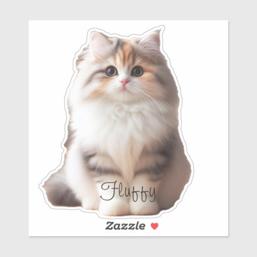 Je Aangepaste Afbeelding Naam van Huisdier Sticker (Vel)
