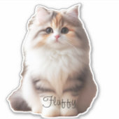 Je Aangepaste Afbeelding Naam van Huisdier Sticker (Voorkant)