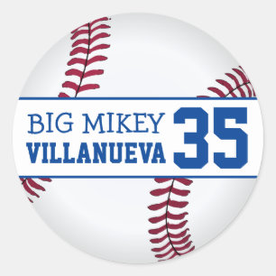 Je aangepaste Baseball Jersey nummer Ronde Sticker