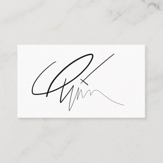 Je aangepaste handtekening visitekaartje (Voorkant)