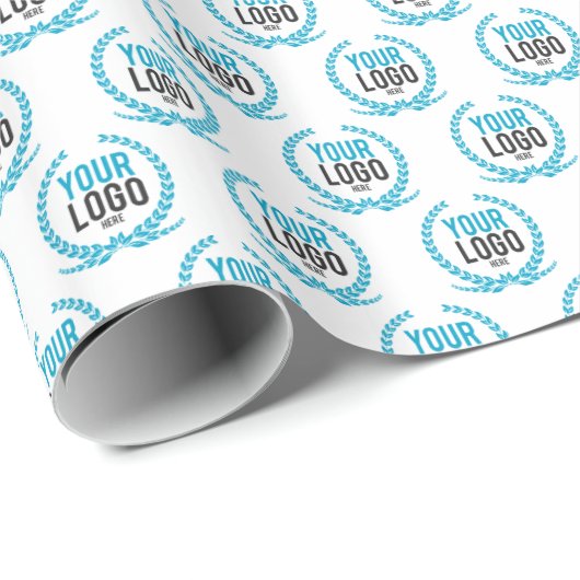 Je aangepaste Logo | Afbeelding over de gehele lin Cadeaupapier (Rol Hoek)