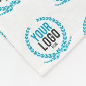 Je aangepaste Logo | Afbeelding over de gehele lin Fleece Deken (Hoek)
