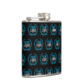 Je aangepaste Logo | Afbeelding over de gehele lin Heupfles (Rechts)