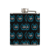 Je aangepaste Logo | Afbeelding over de gehele lin Heupfles (Achterkant)