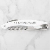 Je aangepaste Logo | Witte winerbalie Kurkentrekker (Achterkant)