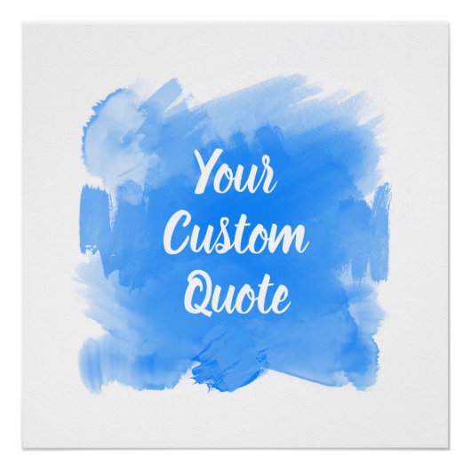 Je aangepaste offerte Azure Paint Stroke - Aangepa Perfect Poster (Voorkant)