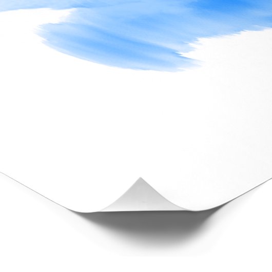 Je aangepaste offerte Azure Paint Stroke - Aangepa Perfect Poster (Hoek)