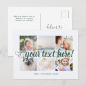 Je aangepaste tekst 6 foto's collage universeel briefkaart (Voorkant / Achterkant)