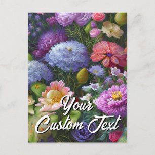 Je aangepaste tekst gemengde bloemen 25 Sjabloon