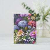 Je aangepaste tekst gemengde bloemen 25 Sjabloon (Staand voorkant)