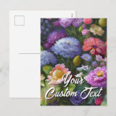 Je aangepaste tekst gemengde bloemen 25 Sjabloon (Voorkant / Achterkant)