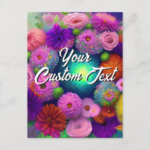 Je aangepaste tekst gemengde bloemen 29 Sjabloon
