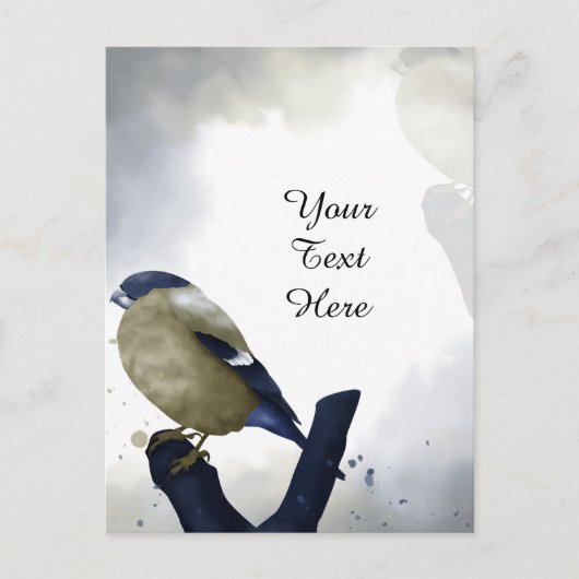 Je aangepaste tekst - Kleine Vogel op maat Briefkaart (Voorkant)