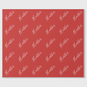 Je aangepaste witscript op rood cadeaupapier (Vlak)