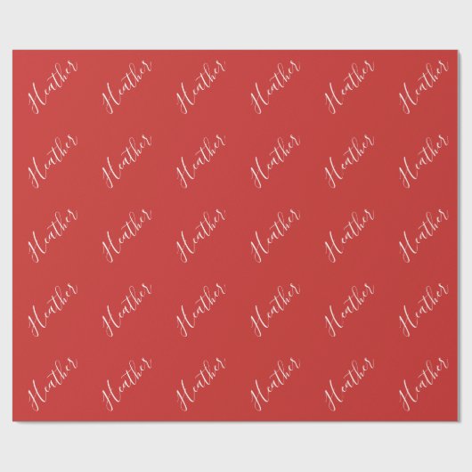Je aangepaste witscript op rood cadeaupapier (Vlak)