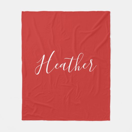Je aangepaste witscript op rood fleece deken (Voorkant)
