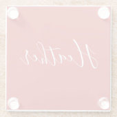 Je aangepaste witscript op rood glazen onderzetter (Achterkant)