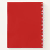 Je aangepaste witscript op rood notitieboek (Achterkant)