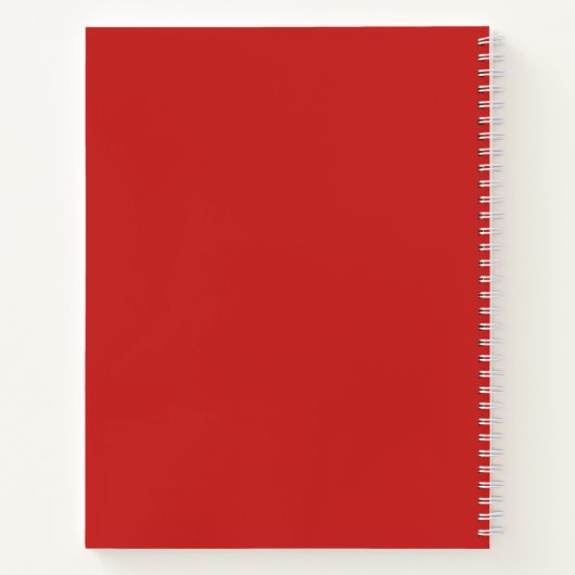 Je aangepaste witscript op rood notitieboek (Achterkant)
