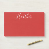 Je aangepaste witscript op rood post-it® notes (Op bureau)