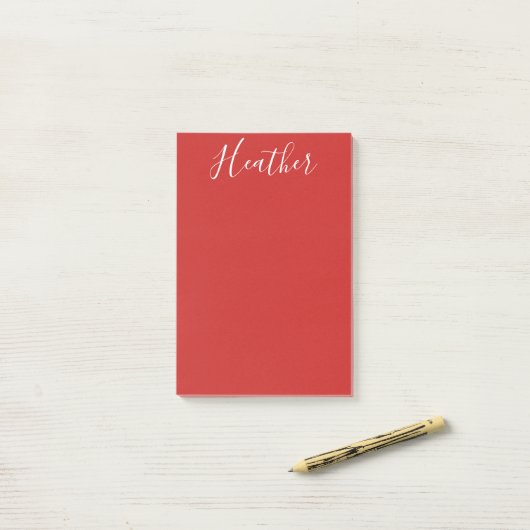 Je aangepaste witscript op rood post-it® notes (Op bureau)