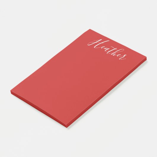 Je aangepaste witscript op rood post-it® notes (Schuin)